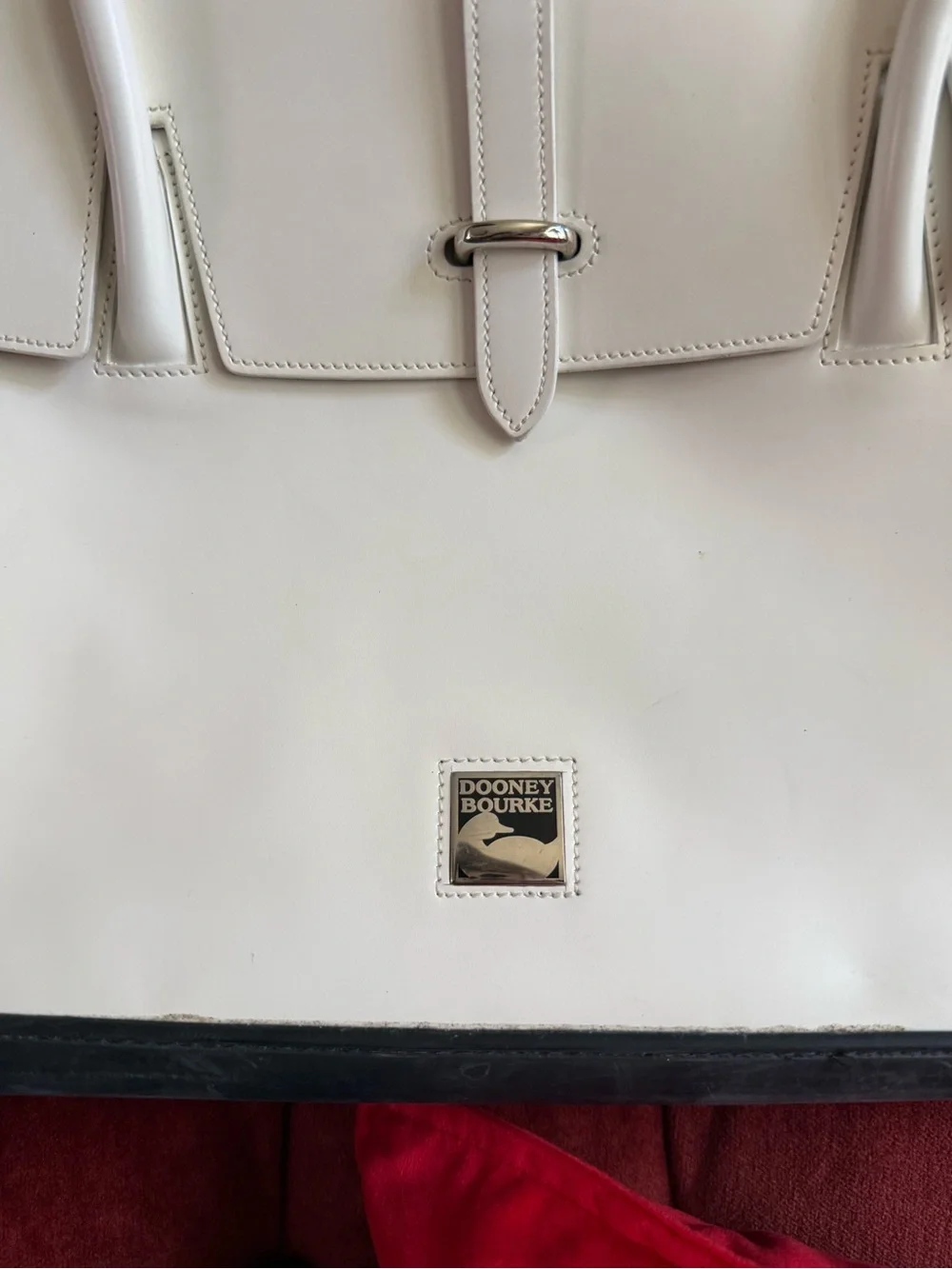 Dooney & Bourke Parasole 90s white leather handbag
